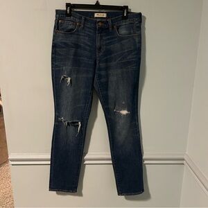 Madewell Ripped The Slim Boyfriend Blue Jeans Size 28